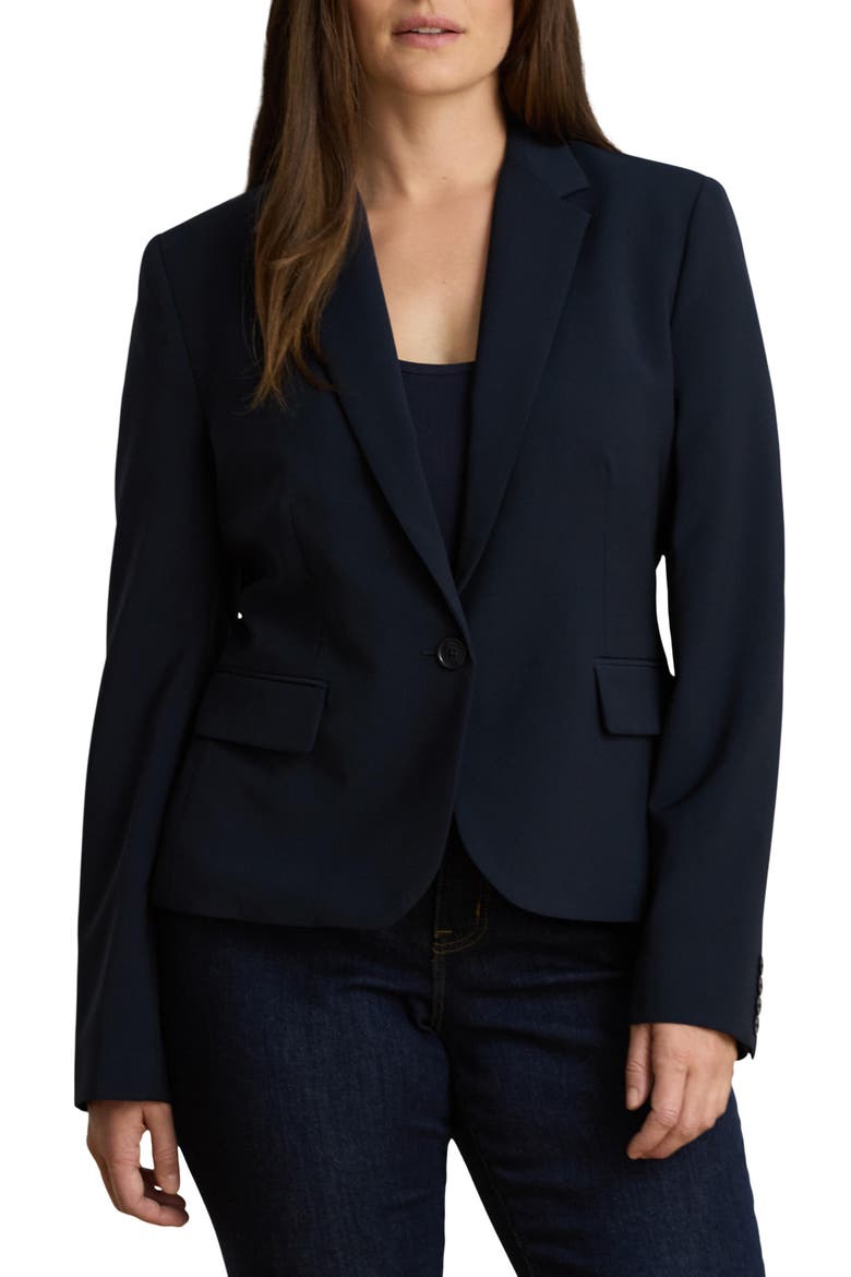 Crepe Blazer, Alternate, color, LAUREN NAVY BLUE