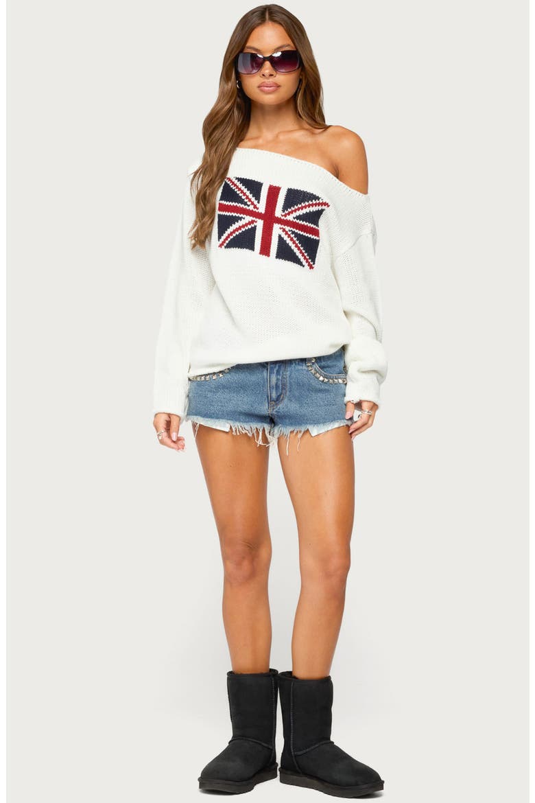 London Girl Knit Sweater, Alternate, color, CREAM