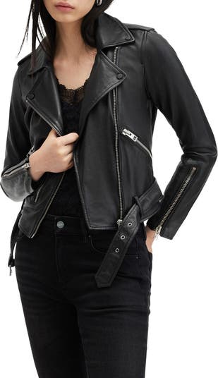 AllSaints Balfern Leather Biker Jacket | Nordstrom