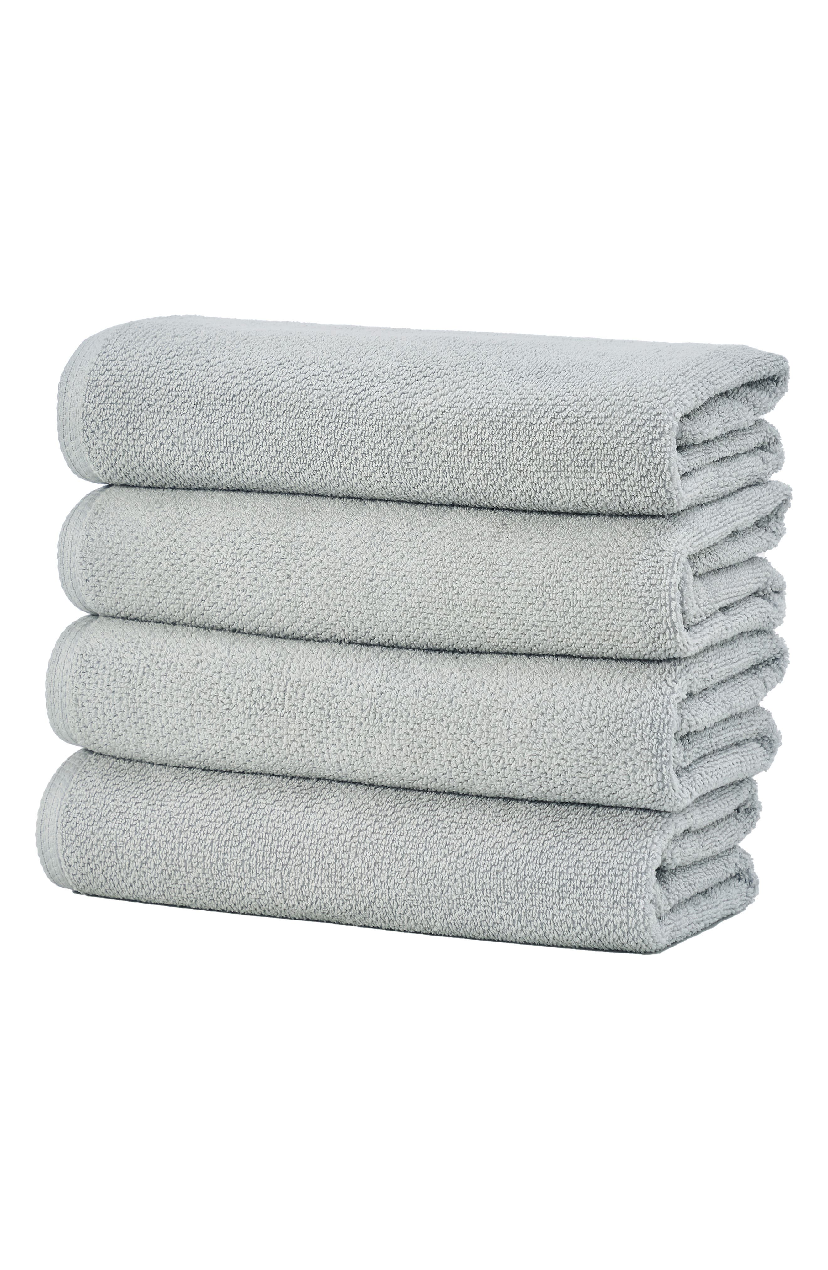 Woven &amp; Weft Cotton 4-Pack Textured Bath Towel Set