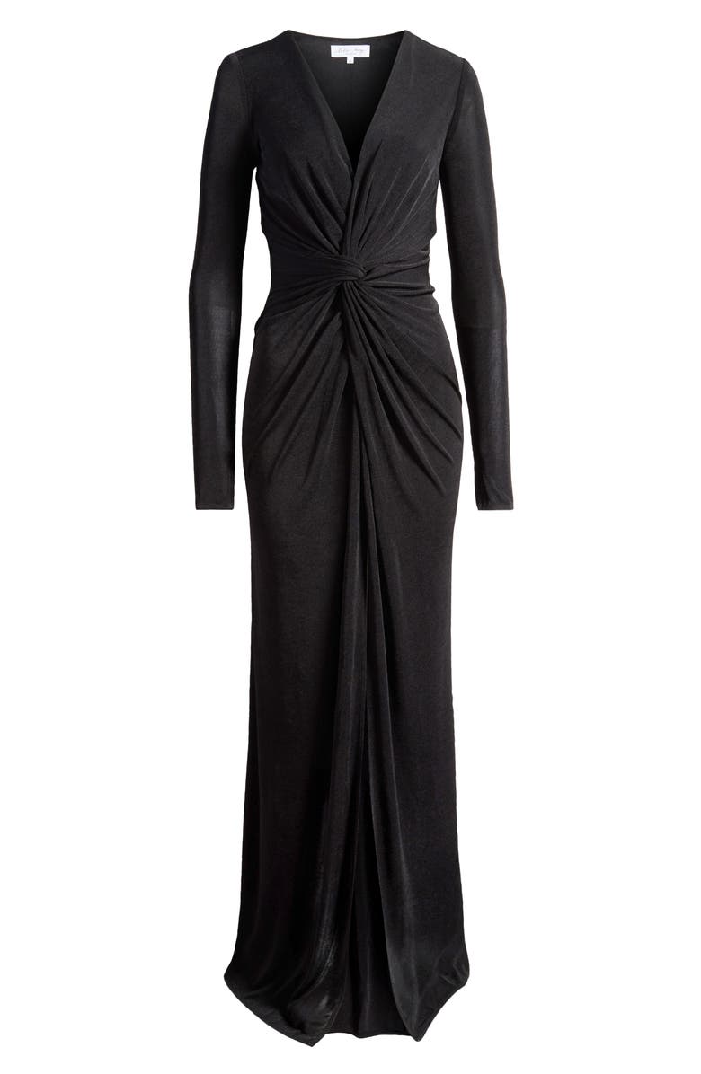 Katie May Kiera Twisted Long Sleeve Gown, Alternate, color,