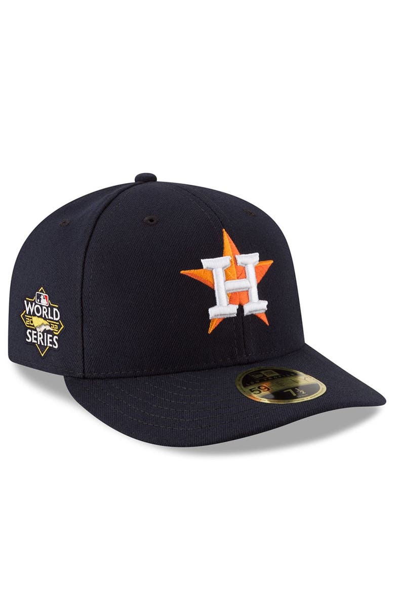New Era Men's New Era Navy Houston Astros 2022 World Series Side Patch Low Profile 59FIFTY Fitted Hat, Alternate, color,