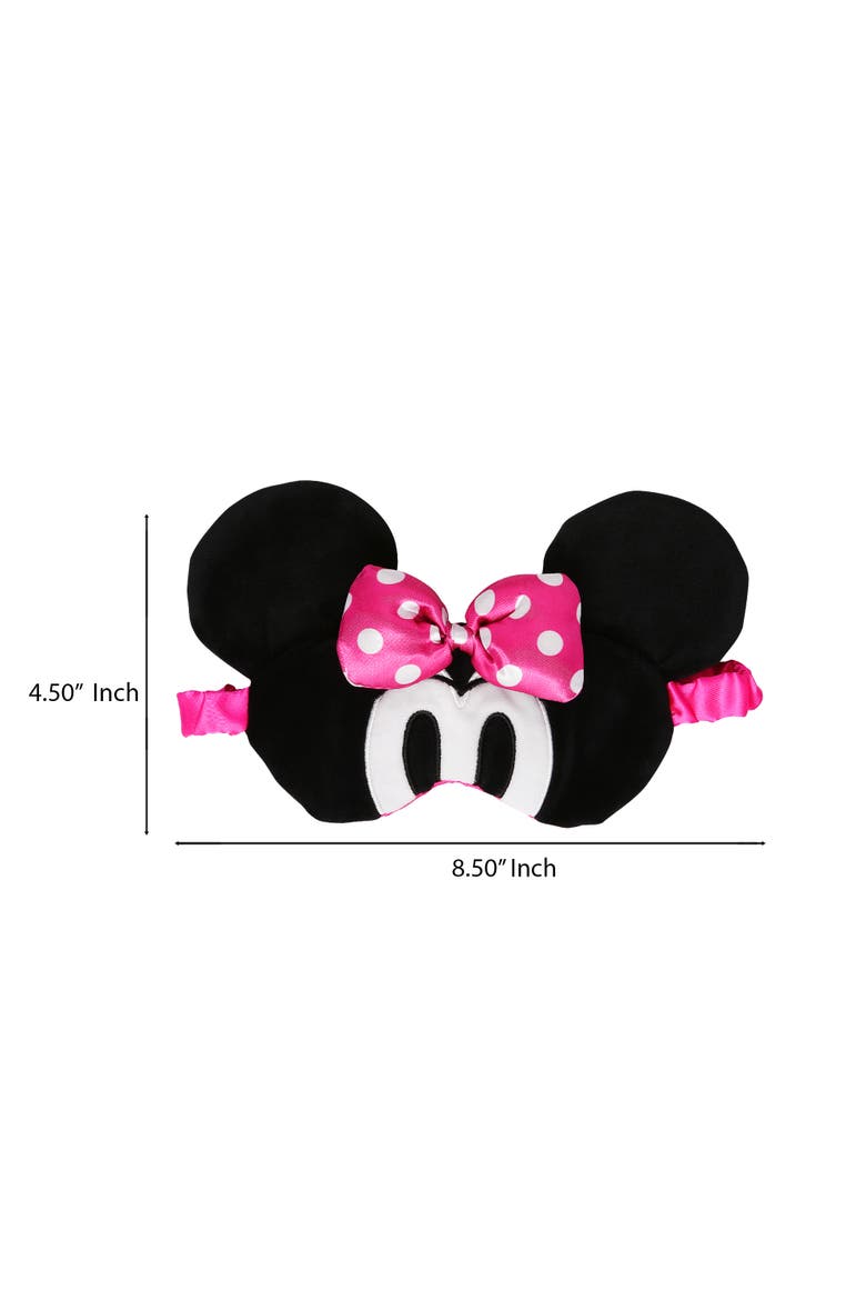 Sleep Mask with Ears and 3D Bow, Alternate, color, Black, Pink