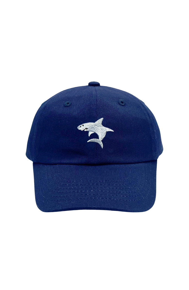 Bits & Bows Shark Twill Baseball Hat, Main, color, Navy Blue