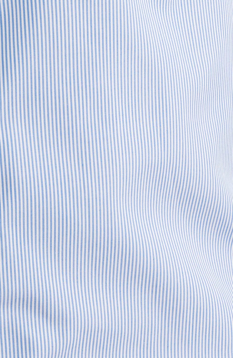 Lorenzo Uomo Trim Fit Pinstripe Cotton Dress Shirt, Alternate, color, White/ Blue