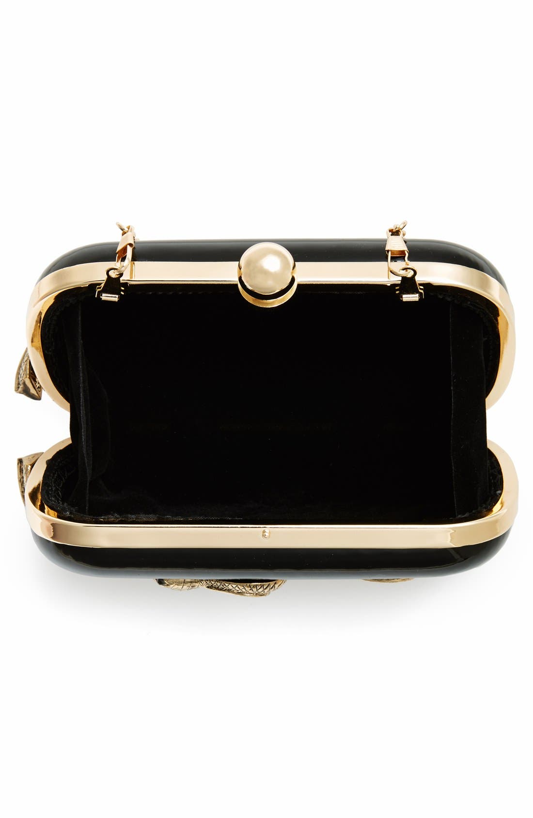 Snake Clutch, Alternate, color, BLACK