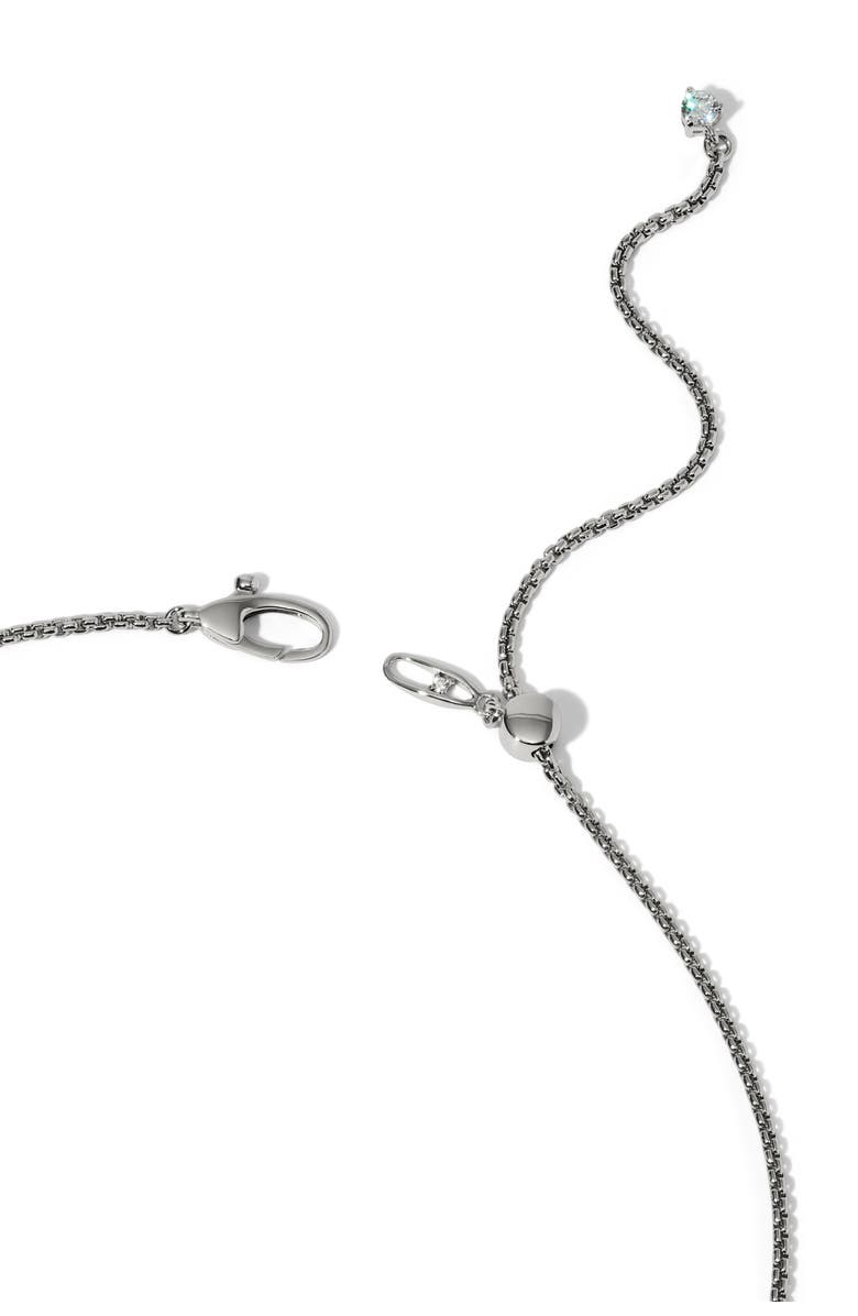 Nadri Astrid Heart Frontal Necklace, Alternate, color, Rhodium