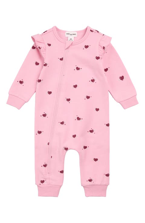 Kids' Ruffle Shoulder Long Sleeve Playsuit