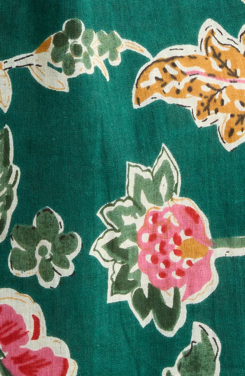 Chan Luu Oversize Shirt & Pants Cotton Pajamas, Alternate, color, Forest