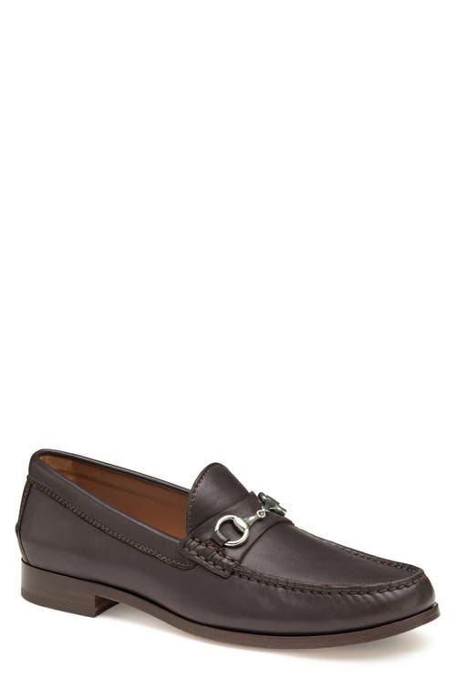 JOHNSTON & MURPHY COLLECTION Johnston & Murphy Baldwin Bit Loafer in Dark Brown Sheepskin 