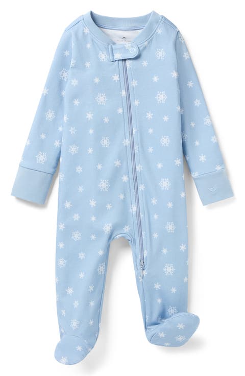 Print Pima Cotton Fitted One-Piece Pajamas (Baby)