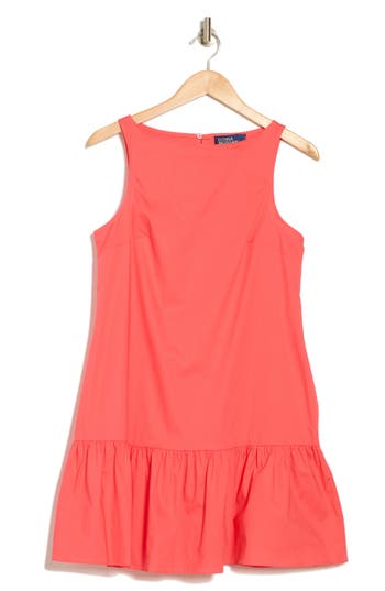 Donna Morgan Solid Sleeveless Dress In Calypso Coral