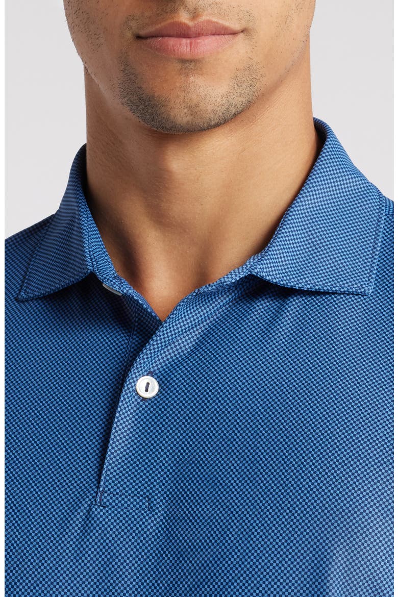 Checkers Microprint Performance Knit Polo, Alternate, color, NAVY