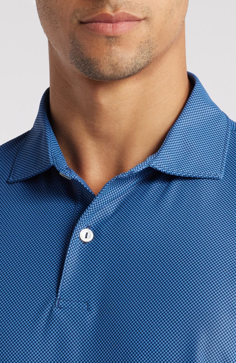 Peter Millar Checkers Microprint Performance Knit Polo, Alternate, color,