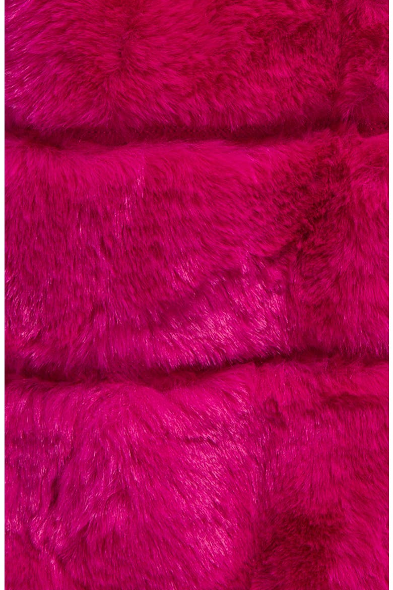 Kids' Raspberry Sorbet Faux Fur Hoodie, Alternate, color, RASPBERRY