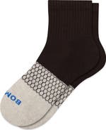 Bombas Heather Toe Block Quarter Crew Socks
