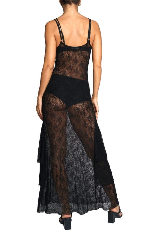 Know One Cares Lace Slipdress In Black
