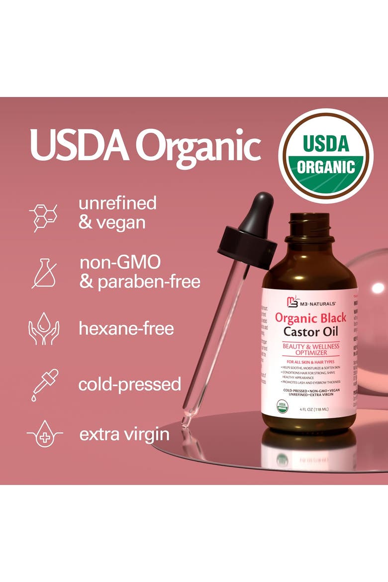 Organic Black Castor Oil, 4 fl oz, Alternate, color, None