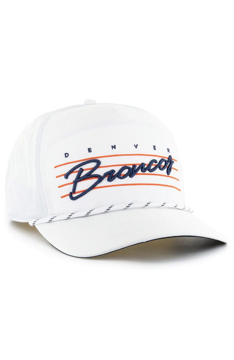 '47 Men's '47  White Denver Broncos Downburst Hitch Adjustable Hat, Alternate, color, 