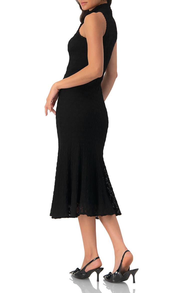 Knitted Midi Dress, Alternate, color, Black