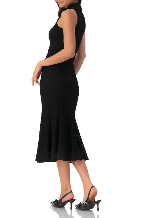 Ivonne Knitted Midi Dress In Black