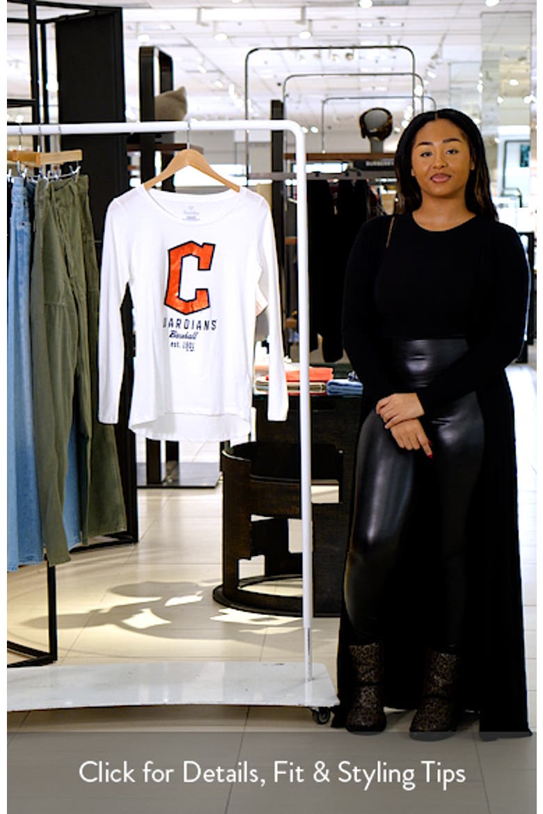 Women's Fanatics Branded White Cleveland Guardians Long Sleeve T-Shirt video