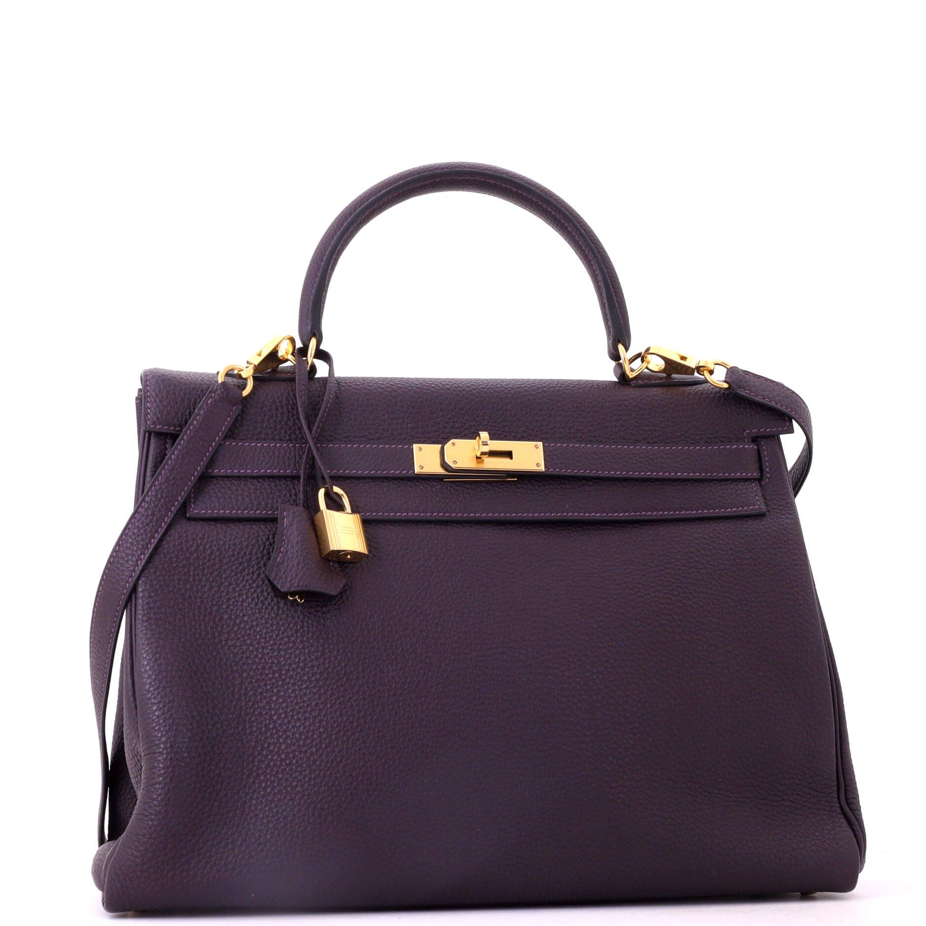Kelly Handbag Purple Togo with Gold Hardware 35, Alternate, color, Red