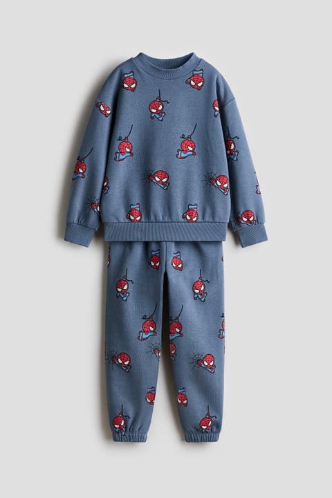 2-piece Printed Sweatshirt And Joggers Set