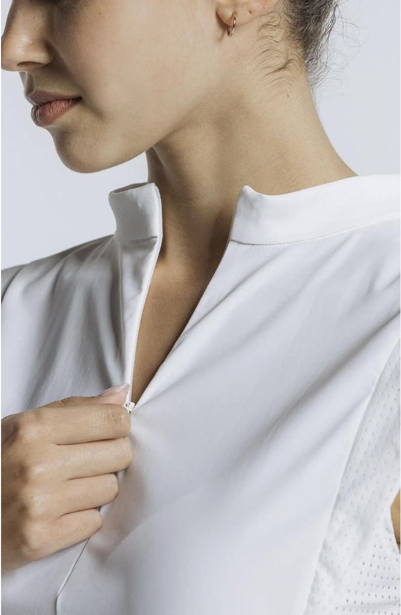 AVI Pickleball Volley Zip Sleeveless, Alternate, color, White Lotus