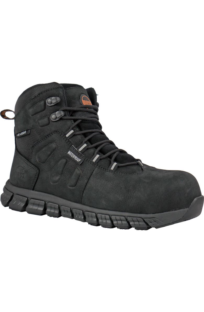 Hoss Boot Company HOSS Tikaboo 6 Inch UL Composite Toe Waterproof Work Boot, Main, color, Black
