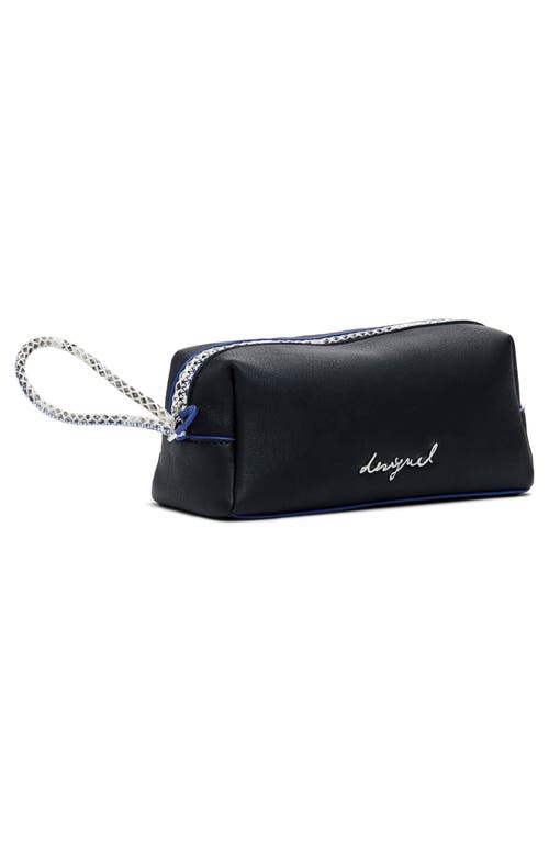 Desigual Faux Leather Clutch In Black
