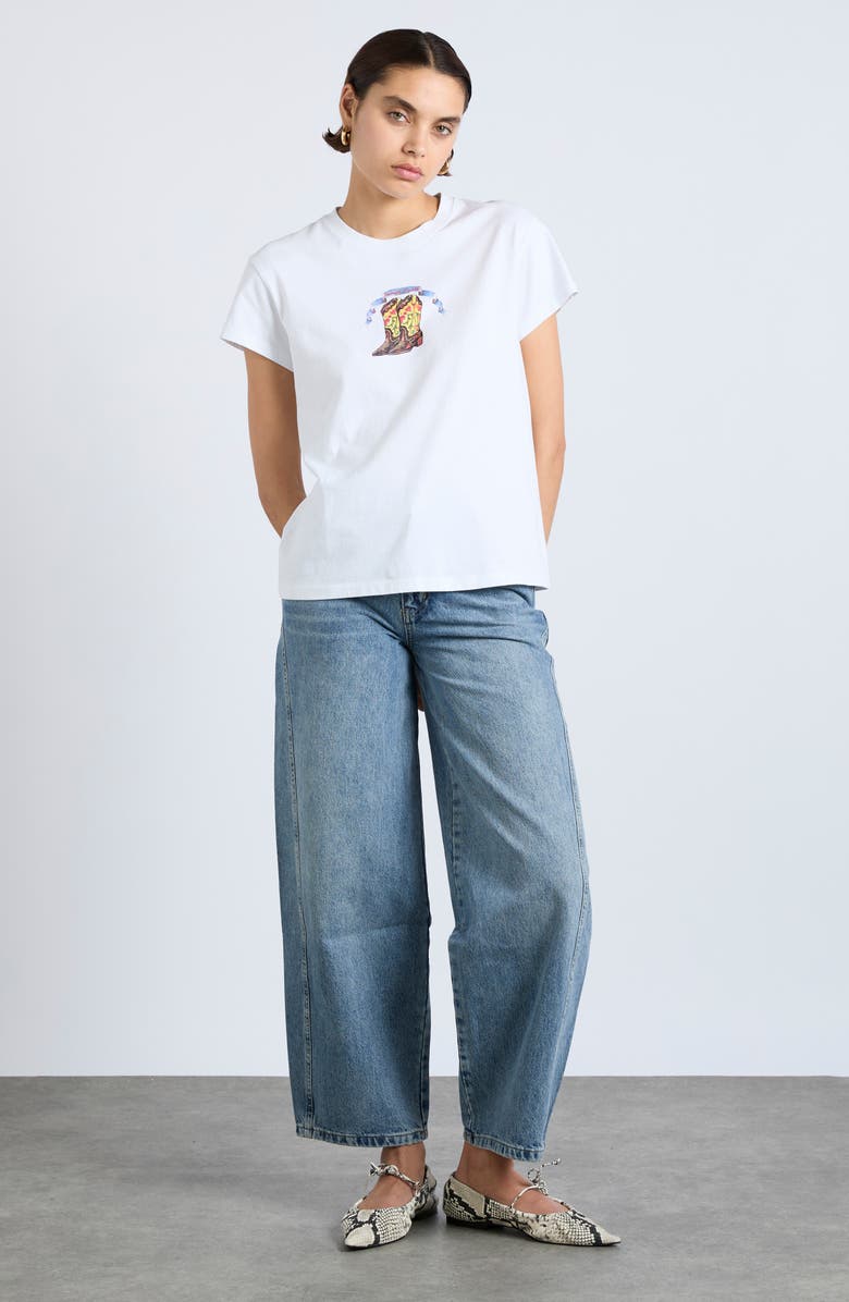 Damson Madder Cowboy Shrunken Organic Cotton T-Shirt, Alternate, color, 