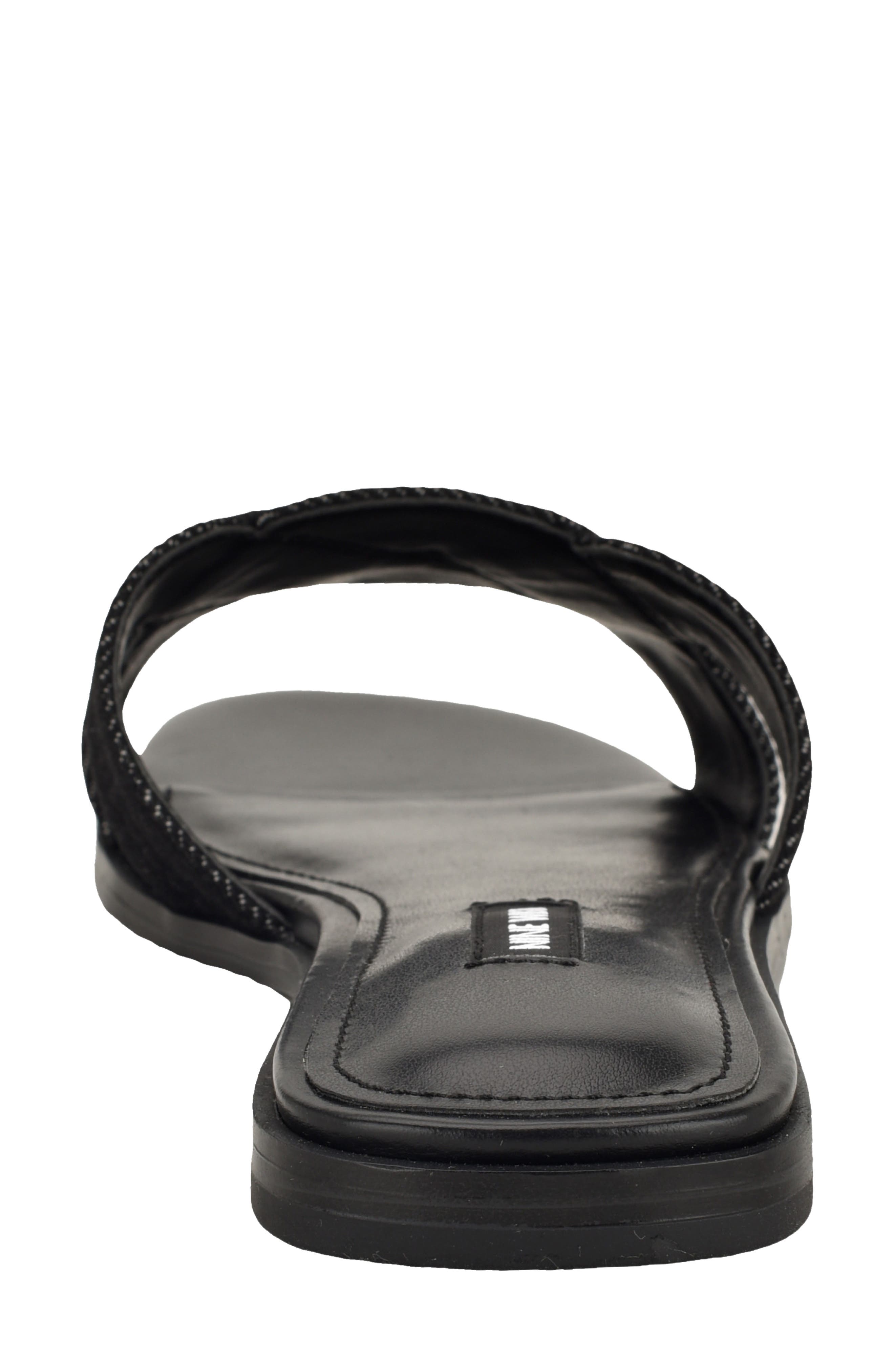 Nine West Gammy Slide Sandal, Alternate, color, Black