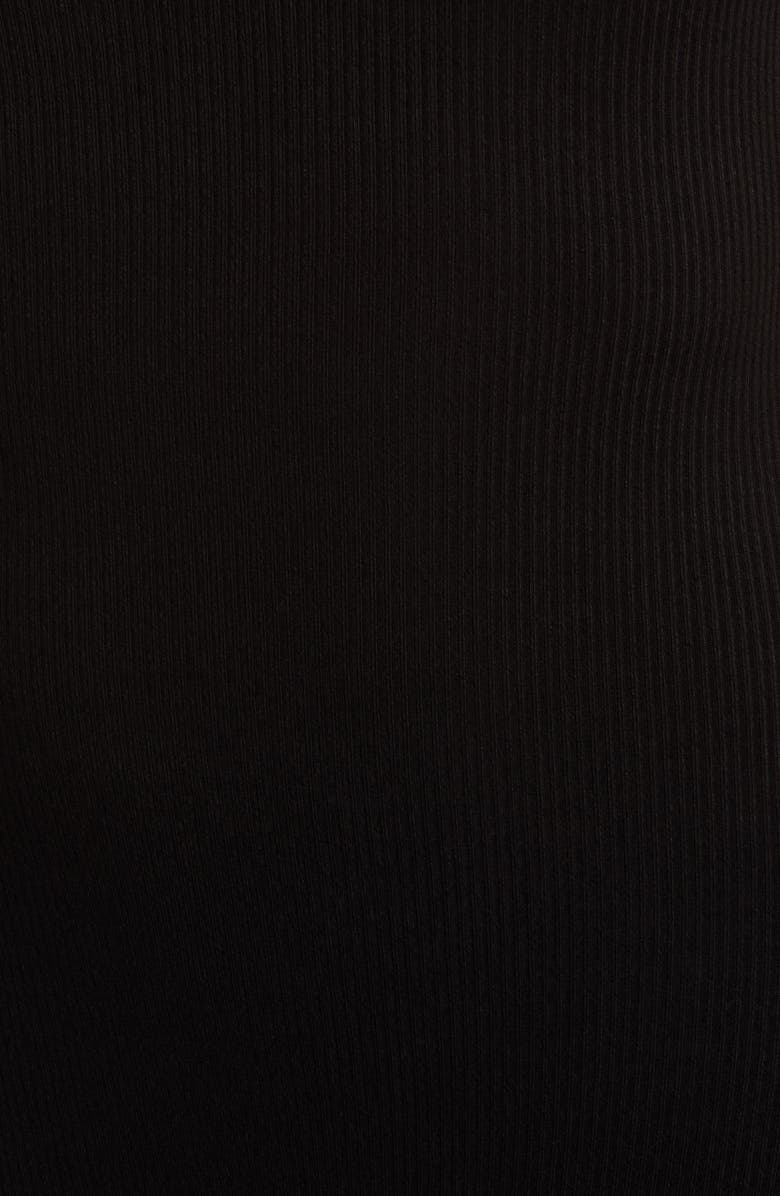 Naked Wardrobe Microrib One-Shoulder Romper, Alternate, color, Black