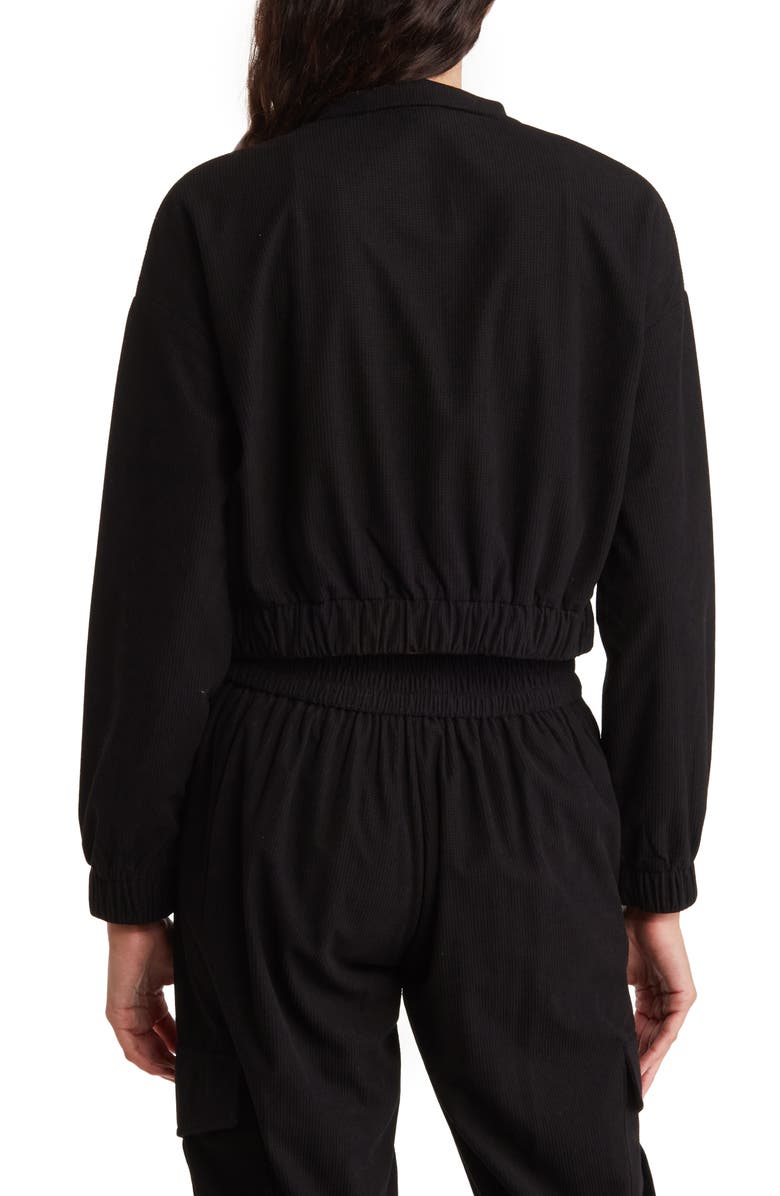 AREA STARS Waffle Knit Crop Jacket, Alternate, color,