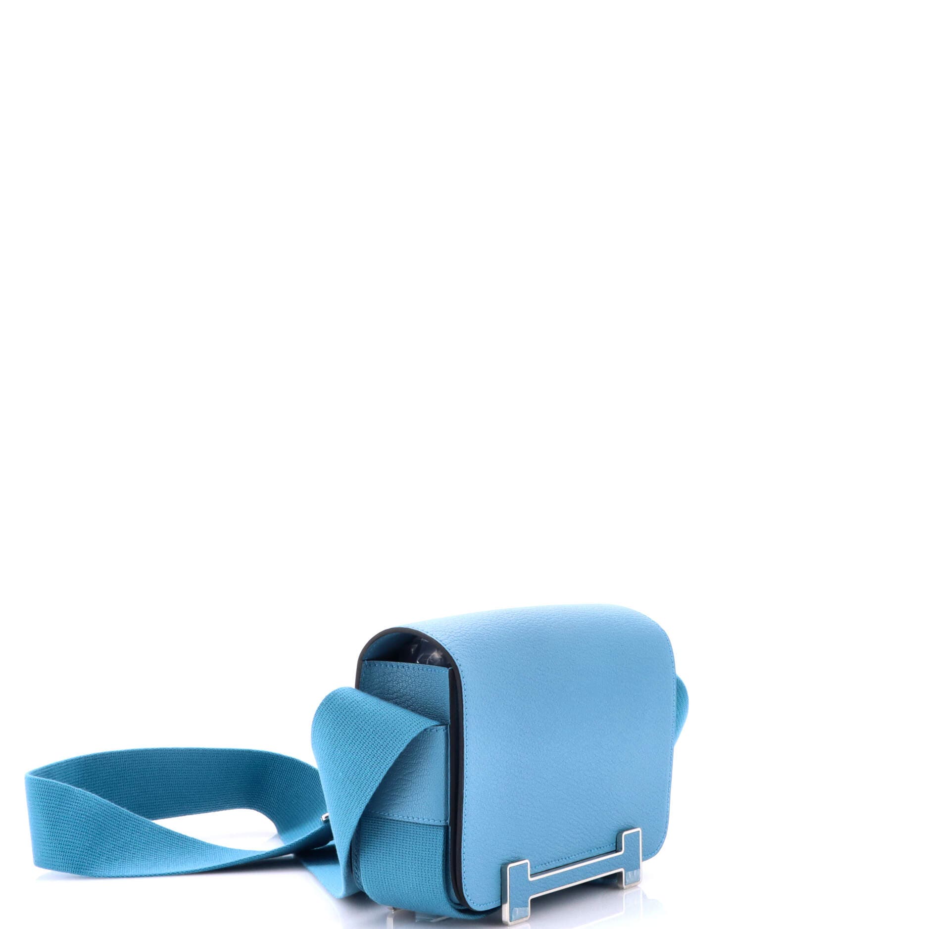 Pre-Owned Hermes Geta Bag Chevre Mysore, Alternate, color, Bleu Jean