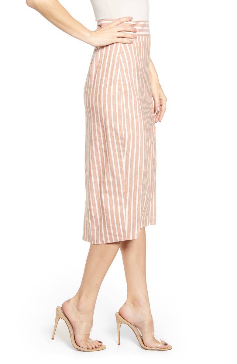 Leith Stripe Midi Skirt, Alternate, color, 