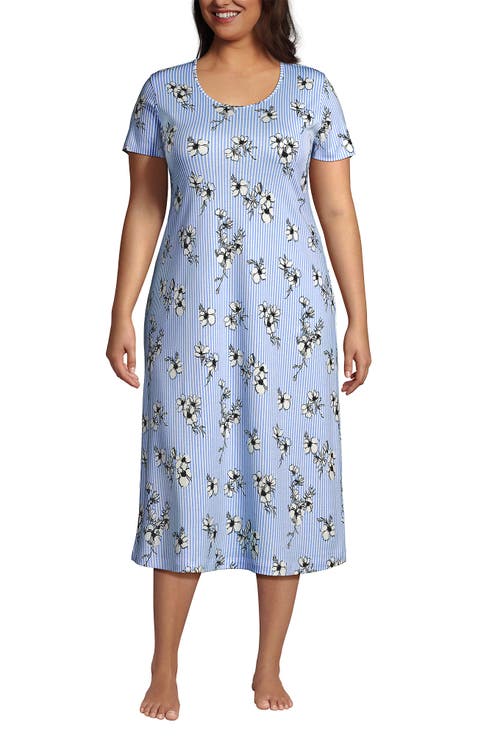Cotton Short Sleeve Midcalf Nightgown