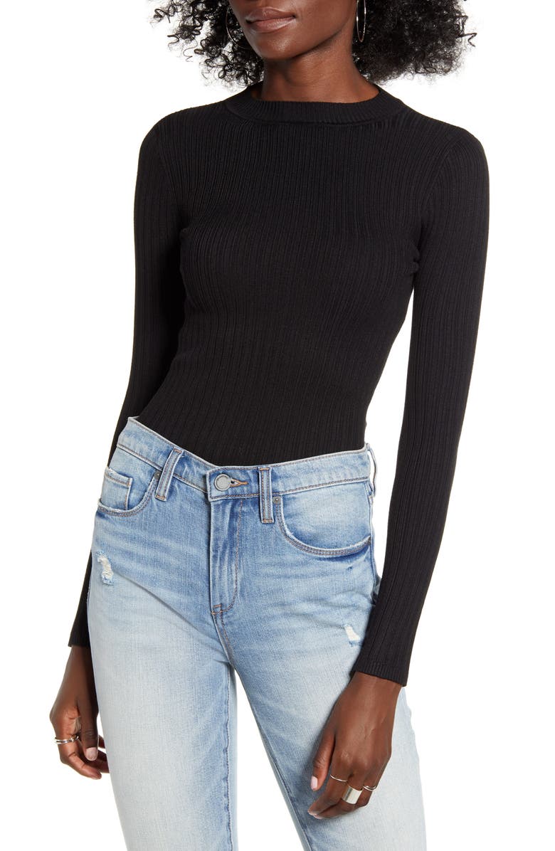Love By Design Skivvy Ribbed Sweater, Main, color, 