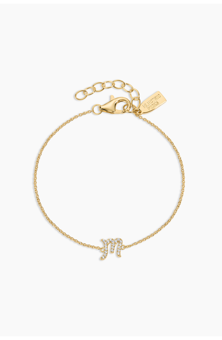 Electric Picks Just My Type Initial Bracelet, Main, color, Gold-M