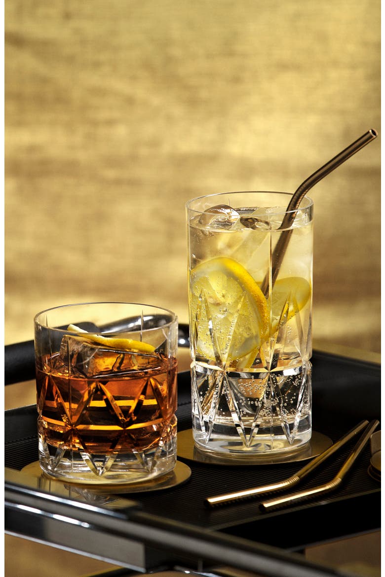 Peak Set of 4 Coasters, Alternate, color, GOLD