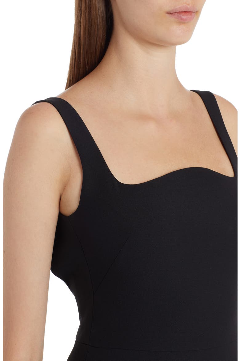 Crepe Couture Fit & Flare Dress, Alternate, color, 0NO-NERO