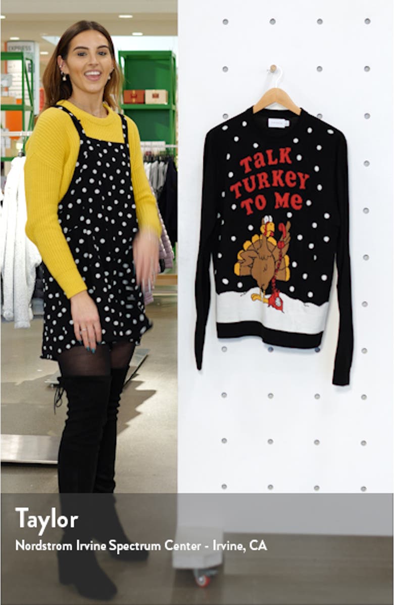 Christmas Talk Turkey Crewneck Sweater, sales video thumbnail