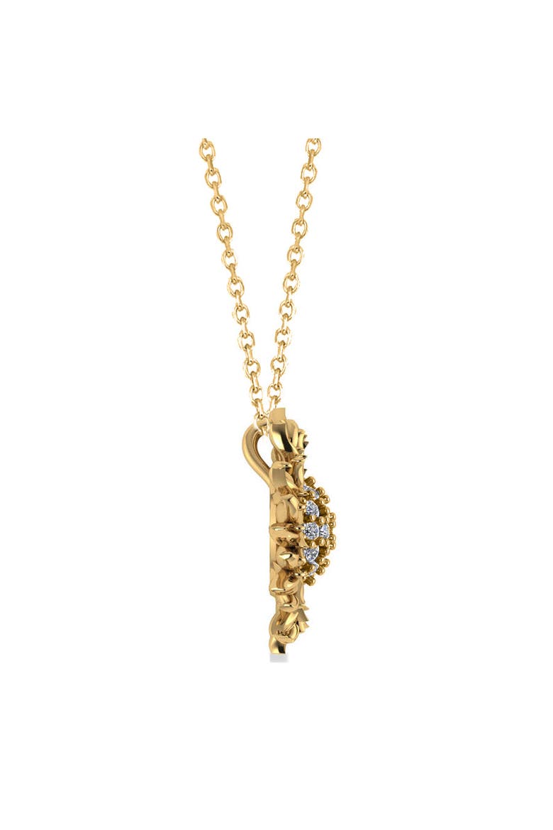 Sunflower Diamond Pendant Necklace 14k, Alternate, color, 0.19ct,Yellow Gold