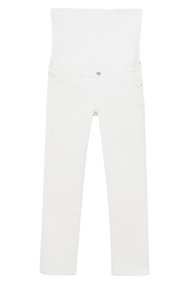 Over the Bump Maternity Straight Leg Jeans, Alternate, color, WHITE