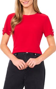 CeCe Bow Sleeve T-Shirt