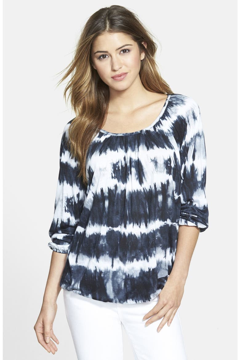 'Boho Breakers' Peasant Top, Main, color, NEW NAVY