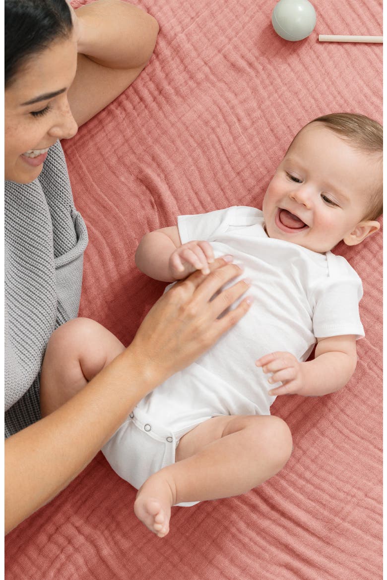 Baby Muslin Blanket, Alternate, color, Bold Blush
