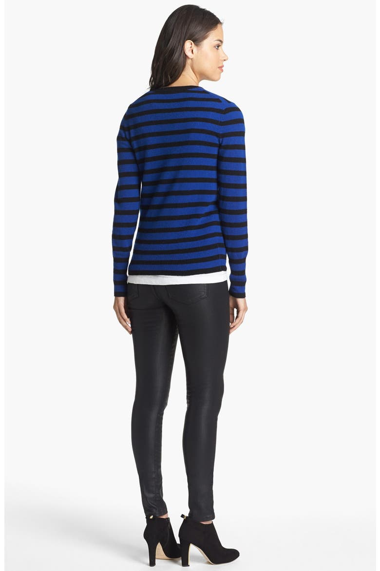 'The Skinny' Coated Stretch Jeans, Alternate, color, BLACK