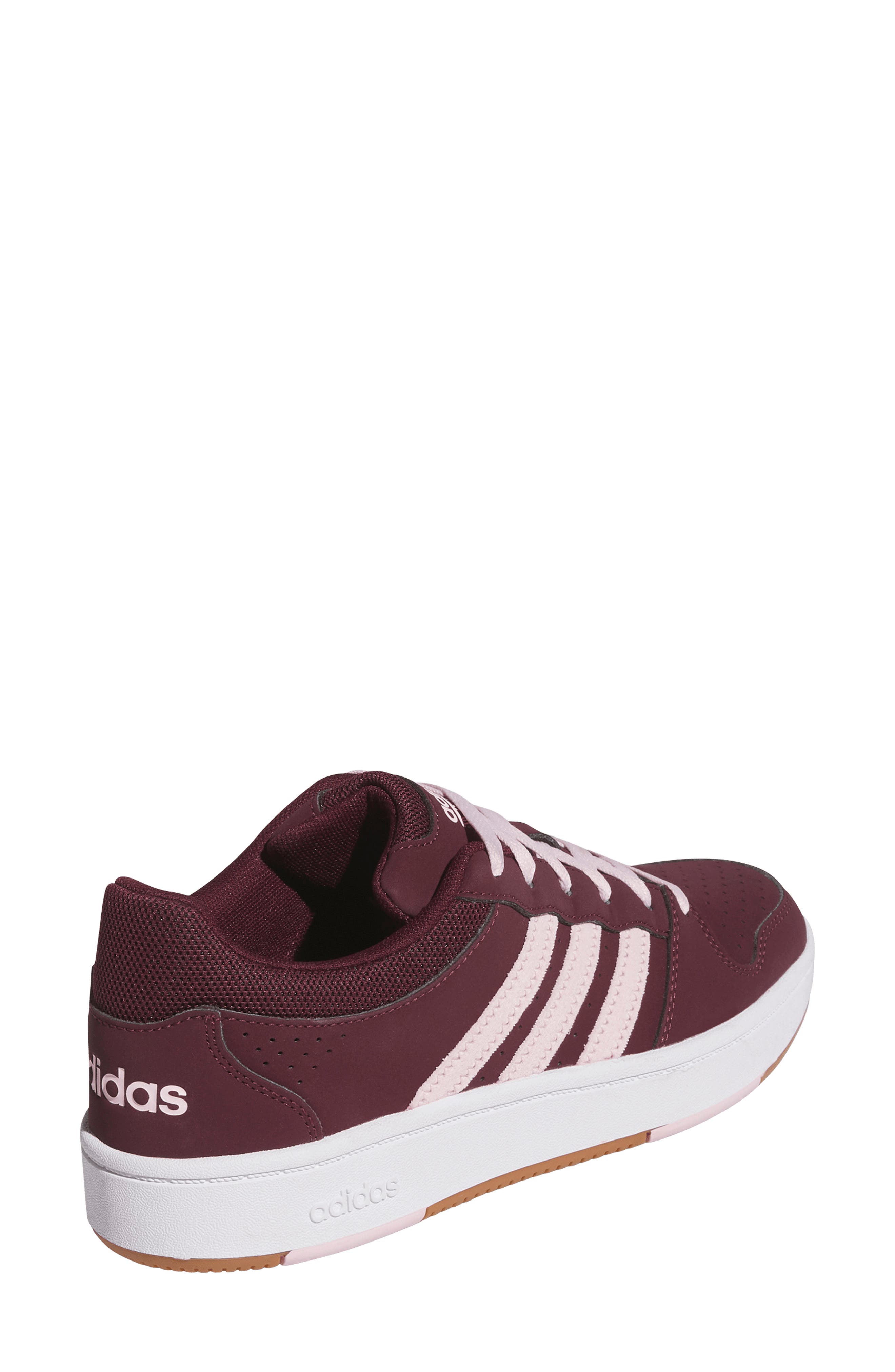 Hoops Classic Sneaker, Alternate, color, MAROON/ CLEAR PINK/ AMBER GUM